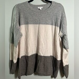 J. Jill Colorblock Cashmere Sweater